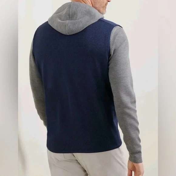 Peter Millar Crown Sweater Fleece Vest Navy Blue Size XL NWT